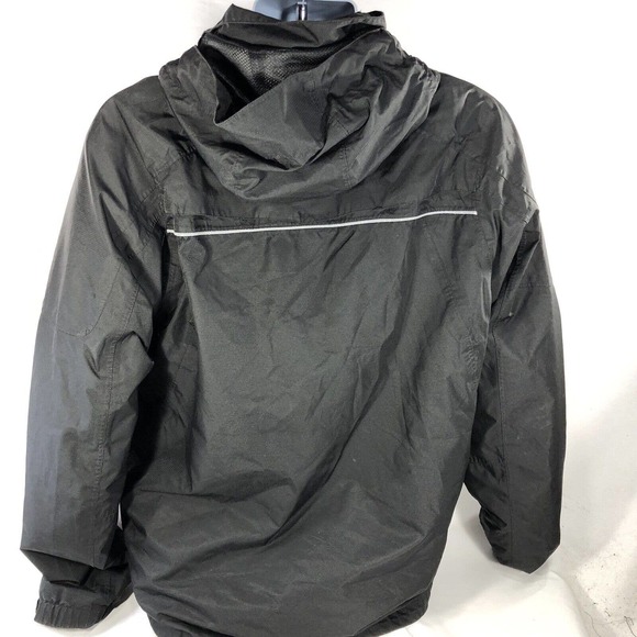 Warrior Jacket Mens 2XL Red Bull Salzburg Hooded Layered Full Zip Black HAS RIPS - Picture 13 of 16